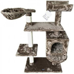 Scratcher/Centre de Jeu de Chat - GLORIA - Jarama - Peluche douce - Corde de sisal - Beige beež