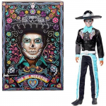 Barbie D&iacute;a de Muertos 2024 Poup&eacute;e Signature Ken &agrave; Collectionner en Costume Noir avec Touches Bleu Ciel, Chapeau et Ceinture, HRM73 puhas