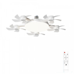 2-in-1 5 labaga laeventilaatorvalgusti 3 valgustusrežiimiga puldiga rippventilaator LED-valgustiga silmakaitse energias&auml;&auml;stlik
