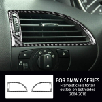 BMW 6. seeria E63 E64 2004-2010 mustade s&uuml;sinikkiust kleebiste jaoks m&otilde;lemal k&uuml;ljel &otilde;huava v&auml;ljalaskeava raami trimmimine, auto lisatarvikud