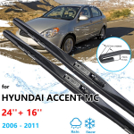2x Hyundai Accent MC 2006 2007-2011 auto esipuhasti harjade terad, aknaklaasi esiklaasi puhastusseibid Style A