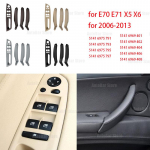 Beež must hall k&auml;etugi Auto vasak eesmine juhiiste LHD siseukse k&auml;epideme sisemine paneel T&otilde;mbatav trimmikate BMW E70 E71 X5 jaoks brown right