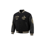 Li Ning CBA Zhejiang Guangsha 20. aastap&auml;eva m&auml;lestusjakk Talvine soe avar Ameerika spordi pesapallimantel Unisex jakid Must AJMV457-1 L