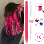 Juuksepikendused Klipsiga 22 tolli V&auml;rvilised Juuksepikendused Peo Salkus Pikk Sirge S&uuml;nteetiline Juuksepikendus Naistele Lastele T&uuml;drukutele 22inches&1pc