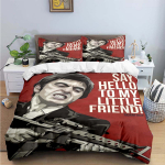 3 tk Moodne Klassikaline Film Ristiisa S-Al Capone Prindiga Voodipesukomplekt Vooditarbed Tekikott Vooditekk Voodipesu Luksuslik Kingitus EU Single(135*200cm)3pcs