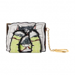 Louis Vuitton X Grace Coddingtoni koost&ouml;&ouml; Catogram Kassik&auml;pa taskuga H&otilde;bedane metall Illustreeritud grafitiga nahast rahakott Naiste rahakott Valge Roheline M25732 Shopping Bag Set(Basic Set+Shopping Bag)