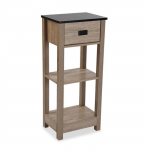 Armoire &Eacute;tag&egrave;re de salle de bain Quino - 2 &eacute;tag&egrave;res et tiroirs en Bois MDF - Marron - Versa