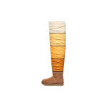 UGG Classic Sweater Letter Ta Knitted Suede High leg Boots 'Brown Tan' Women's 1131991-CHMU 36 beige