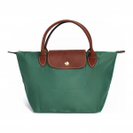 Longchamp Le Pliage Original Minimalistlik T&ouml;&ouml;le K&auml;imiseks Logo Tekstuuriga Nailonist L&otilde;uend ja Nahast Pelmeeni Koti V&auml;ike Naiste T&otilde;stekott Salvei 1621089P84 Basic Set (Bag)