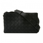 Bottega Veneta T&auml;navastiil &Uuml;hev&auml;rviline Kootud T&otilde;mblukuga V&auml;ike Messengeri Kott Meeste kotid Must 609692VCPQ18984 Basic Set (Bag+Dust Bag)