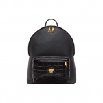 Versace Palazzo Seeria T&otilde;mblukuga Nahast Seljakott Unisex Seljakott Must DFZ5350-DGOVV3-D41OH Basic Set (Bag+Dust Bag)