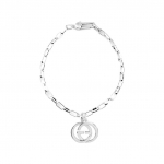Gucci Klassikaline Mitmek&uuml;lgne Lihtne Moodne Kahekordne G Logo Ripatsiga K&auml;ev&otilde;ru Unisex K&auml;ev&otilde;ru H&otilde;bedane 295711-J8400-8106 Dust Bag+Box (Random Color),18