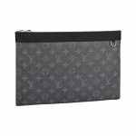 Louis Vuitton Avastamise logomustriga tr&uuml;kitud metallaksessuaarid Kaetud l&otilde;uendist k&auml;ekott Suur meeste k&auml;ekott Hall M62291 Basic Set (Bag+Dust Bag)