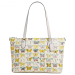 Coach Gallery 36 Liblika mustriga kogu pinnal tr&uuml;kitud kaetud l&otilde;uendist kandekott Naiste kandekotid H&otilde;bedane Kriit CAR36-SVCAH Basic Set (Bag+Dust Bag)