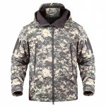 Soft Shell veekindel s&otilde;jav&auml;ejope meeste talvine soe matkamine kapuutsiga kamuflaažist fliisist taktikaline mantel XS ekru