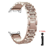 Naiste teemantriba Samsung Galaxy Watch 8 40mm 44mm 8 Classic 46mm jaoks K&auml;epael Galaxy Watch 7 Ultra 47mm/Ultra 2026 jaoks Galaxy Ultra 47mm gray