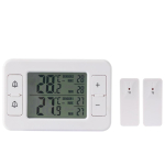 Traadita digitaalne k&uuml;lmikutermomeeter K&otilde;rge t&auml;psusega s&uuml;gavk&uuml;lmiku temperatuuri j&auml;lgimissensor Alarm -40℃~60℃ valge
