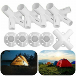 9 tk / komplekt PVC sirge k&uuml;&uuml;narnuki ristliigend 60 90 120 135 kraadi tee&uuml;hendus PVC toruliitmik DIY telgi fikseeritud liitmikud 9pcs valge