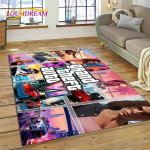 3D GTA m&auml;ngu Grand Theft Auto m&auml;nguri vaip magamistoa, elutoa, kodu diivani kaunistuseks, laste m&auml;ngu suur dekoratiivne p&otilde;randamatt 80x120cm( 31x47in)