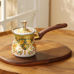 Coffee Maker, Melter, Ergonomic Handle with Lid, Easy to Clean, Kitchen Utensils, Teapot, 550mL valge