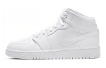 Jordan 1 Mid GS Triple White 554725-130 36