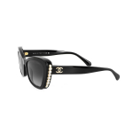 Chaneli logoga kaunistatud kassipilkud Naiste p&auml;ikeseprillid Must CH5481HC622S6 Basic Packaging-Eyeglass Case+Box,56mm,Black