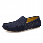 Ehtne Nahk Meeste Kingad Vabaaja Luksusbr&auml;nd Slip-on Suvine Disainer Loaferid Meeste Mokassiinid Hingavad Itaalia Meeste S&otilde;idukingad 38 sinine