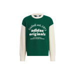 adidas Originaalid T&auml;hestiku Tikandiga Spleissitud Kontrastne Soonikkoes Kampsun Unisex Kampsun Metsaroheline IW6288 L white