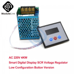 4KW 4000W 220V AC SCR Pinge regulaator H&auml;mardaja Elektromootori Kiiruse Temperatuuri kontroller+Digitaalsed M&otilde;&otilde;dikud Veeboileri Mootori jaoks must