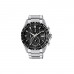 CITIZEN Eco-Drive Seeria Raadiojuhitav Kell &Auml;ri Optiline Kvarts Terasest Rihm Meeste Kell Must Tihik AT8154-82E must