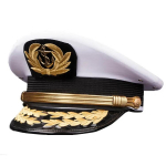 Uus Unisex Lai &auml;&auml;rine Meremehe m&uuml;ts Veekindel Vintage Merev&auml;e S&otilde;jav&auml;e m&uuml;tsid Meestele Naistele Lavaesinemine Cosplay Kapteni m&uuml;ts 55-59cm 55 valge