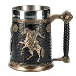 Keskaegne Viking Retro 3D Sword Skull &Otilde;llekruus roostevabast terasest vaiguga, suure mahutavusega kohvitassid Meeste Halloweeni kingitus 600ml