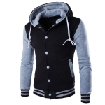 Kevad S&uuml;gis Meeste Kapuutsiga Jakk Poiss Pesapalli Kapuutsiga Mantel Mood Streetwear Slim Kolledži Varsity Br&auml;nd Stiilne Veste Homme M punane
