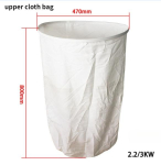 1 tk 470/630mm Riidest kott T&ouml;&ouml;stuslik puidut&ouml;&ouml;tlemise tolmukoguja filterkott Tolmuimeja jaoks Puidutolmuimeja Filtrikotid Tarvikud white
