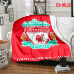 Liverpool Football Club LFC embleem You'll Never Walk Alone logo prindiga pehme flanellist pleed kerge soe diivani diivani voodi kodu dekoratsioonikate 80cm x 120cm