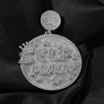THE BLING KING Ise tehtud ripatsiga kaelakee Iced Out Baguettecz Kuupmeetriline Tsirkooniumoksiid T&auml;ht &Uuml;marad Medaljonid Hiphop Ehted Kingituseks Cuban chain&22inch gray