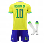 Laste spordivarustus Brasiilia Neymar jalgpallis&auml;rgi komplekt kollane