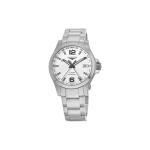 Longines Conquest V.H.P Seeria Kvartsmehhanism Lihtne &Auml;rikell 41 mm Valge sihverplaadi Roostevabast terasest korpus Roostevabast terasest k&auml;ev&otilde;ru L3.718.4.76.6 Silver Strap white