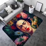 Vintage kunstnik F-Frida K-Kahlo uksematt Laste toa magamistoa kaunistus r&otilde;du libisemiskindel uksematt elutoa uksematt piirkonnamatt 80cm x 120cm