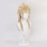 Anime Final Fantasy VII FF7 Cloud Strife Linane Hele Cosplay Parukas Kuumakindel S&uuml;nteetiline Juustest Parukad Halloween (as the picture,One Size) beige
