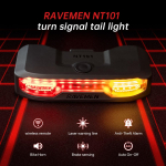 RAVEMEN Jalgratta suunatuled Tagatuli Jalgratta juhtmevaba tagatuli Sarv NT101 Vargusevastane vibratsioonisignalisatsioon Automaatne sisse-v&auml;lja piduriansur 1000-3000 Mah must