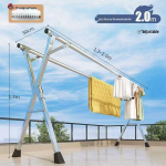 Kokkupandav roostevabast terasest riidekuivatusrest sise- ja v&auml;listingimustesse Foldable, Retractable, Strong Load Capacity