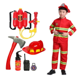 Laste Tulet&otilde;rjuja Halloweeni Cosplay &Uuml;likond M&auml;nguasjad Lapsed Sam Tulet&otilde;rjujad Rollit&ouml;&ouml; R&otilde;ivad &Uuml;likond Poiss T&uuml;druk Etenduspeo Kost&uuml;&uuml;mid 100 CM red