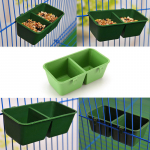 2 in 1 Papagoi toit veekaussi tassid linnutuvid puur Liiva tassi toitmine s&ouml;&ouml;tja Hea teenindus 10cmx5cmx3cm