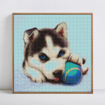 5D DIY teemantmaal, t&auml;is &uuml;mmargune loomakoera kividest tikand 20x20
