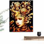 Teemantmosaiik, t&auml;iskujundusega t&uuml;drukute teemanttikandid, daam 5d teemantmaal 20X30