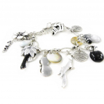 NOA [H0860] - Bracelet Cr&eacute;ateur 'Sous les Tropiques' gris noir must