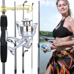 Magevee merevee &otilde;ngeritva rullide komplekti 5,4 jalga reisi&otilde;nged koos 6+1BB spinnng rulliga 5.4FT Rod&Reel 1000