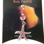 Les Tr&eacute;sors De Lily [M5628] - Body Piercing 'Etoile des Mers' rose h&otilde;be