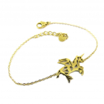Les Tr&eacute;sors De Lily [P7943] &ndash; disainitud terasest k&auml;ev&otilde;ru 'Licorne My Unicorn' kuldne &ndash; 20x15 mm kuld